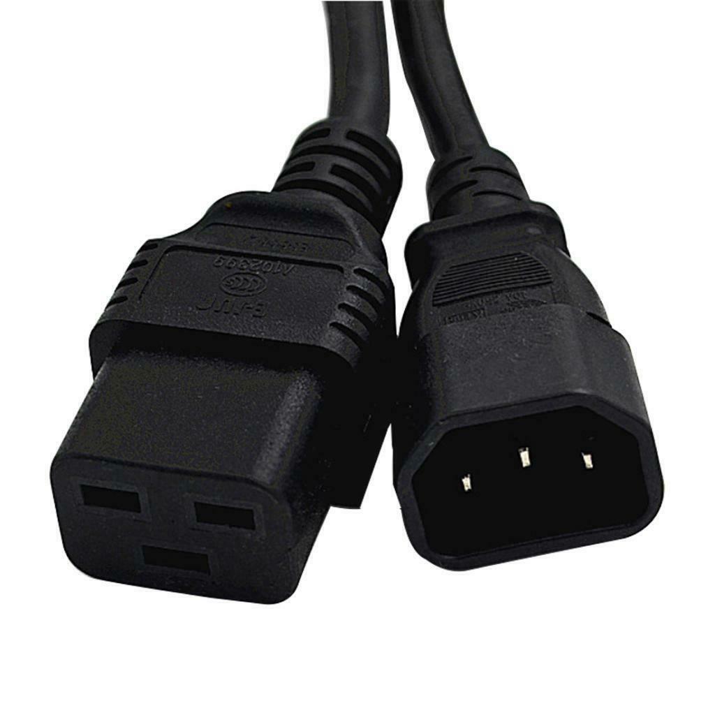 IEC320 C14 to C19 Socket 10A to 16A UPS DATA AC Power Adapter Cable Lead