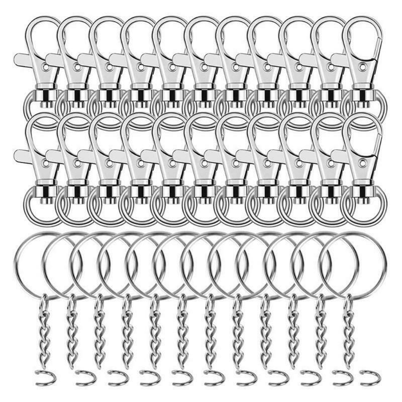 120x Anti-corrosion Alloy Lobster Claw Clasps Lanyard Key Rings DIY Holiday Gift