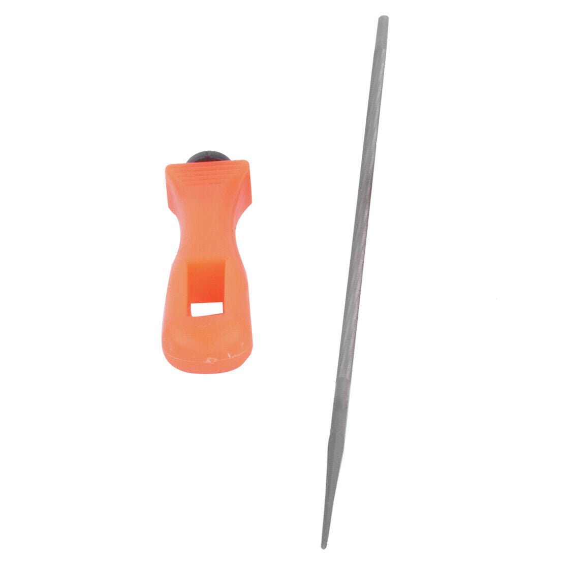 4mm Chainsaw Sharpener Round Files with Orange Plastic Handle for Woodwork An
