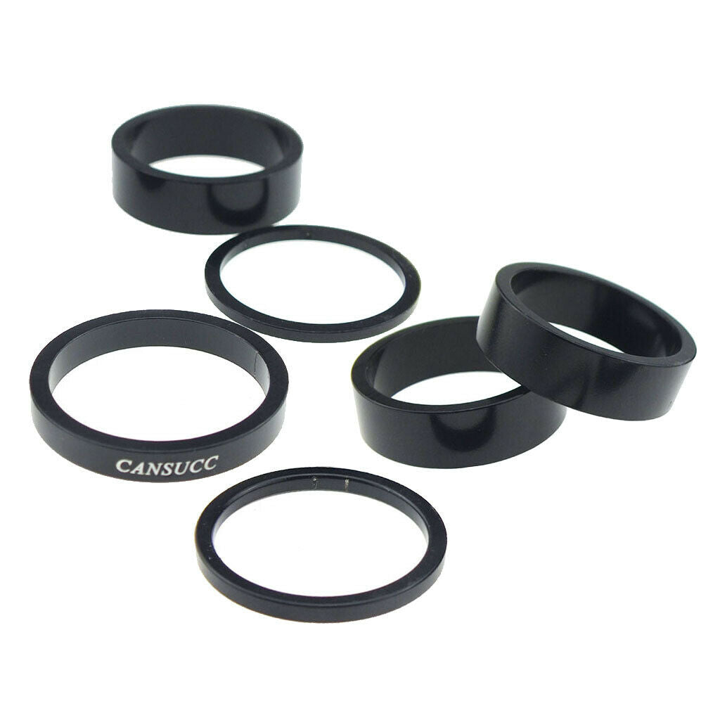 6 Pieces Lightweight Headset Spacers Mountain Road Bicycle Washers Fork