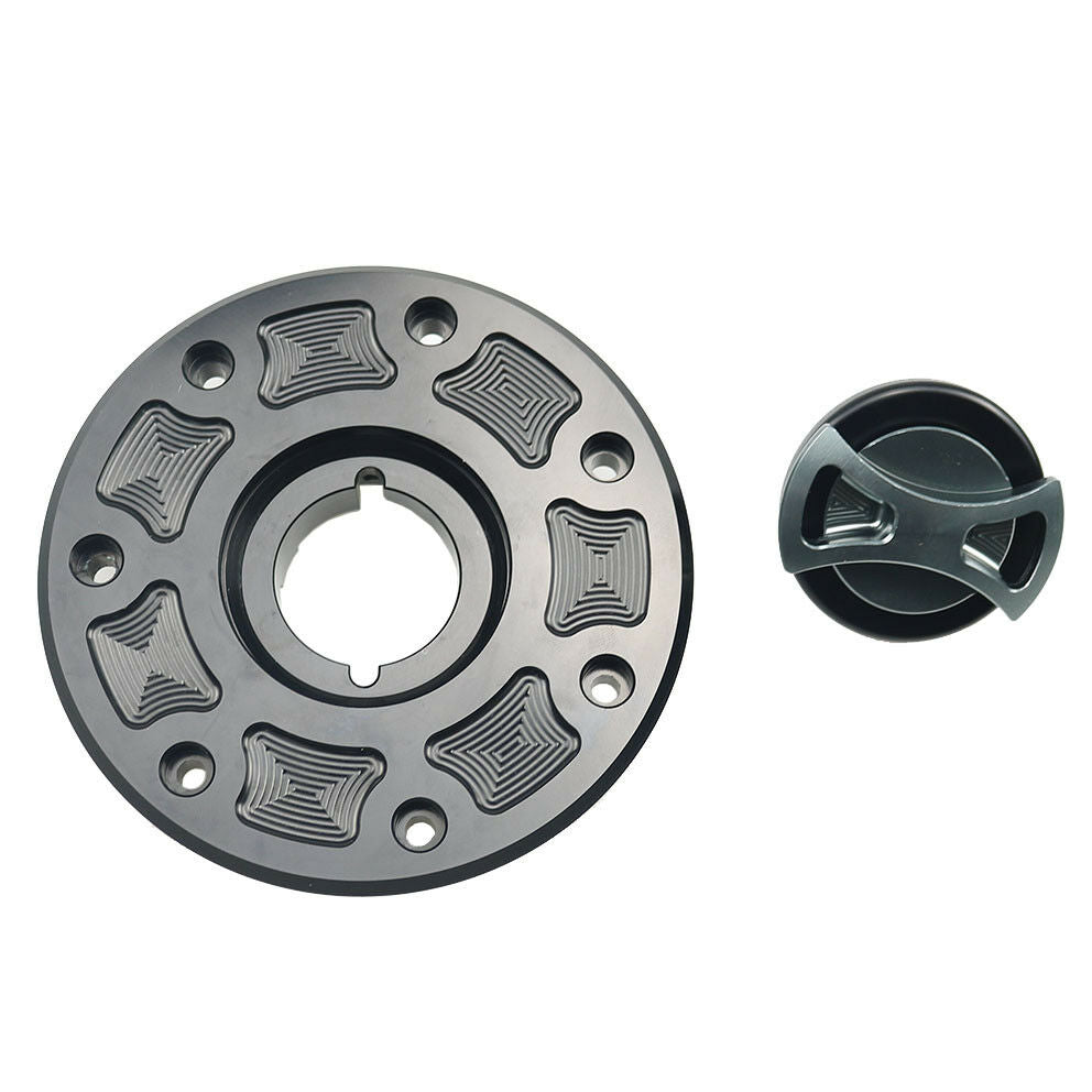 Titanium CNC Bow-tie Gas Fuel Tank Cap Cover For Kawasaki ZX11 ZXR400 Ninja ZZR