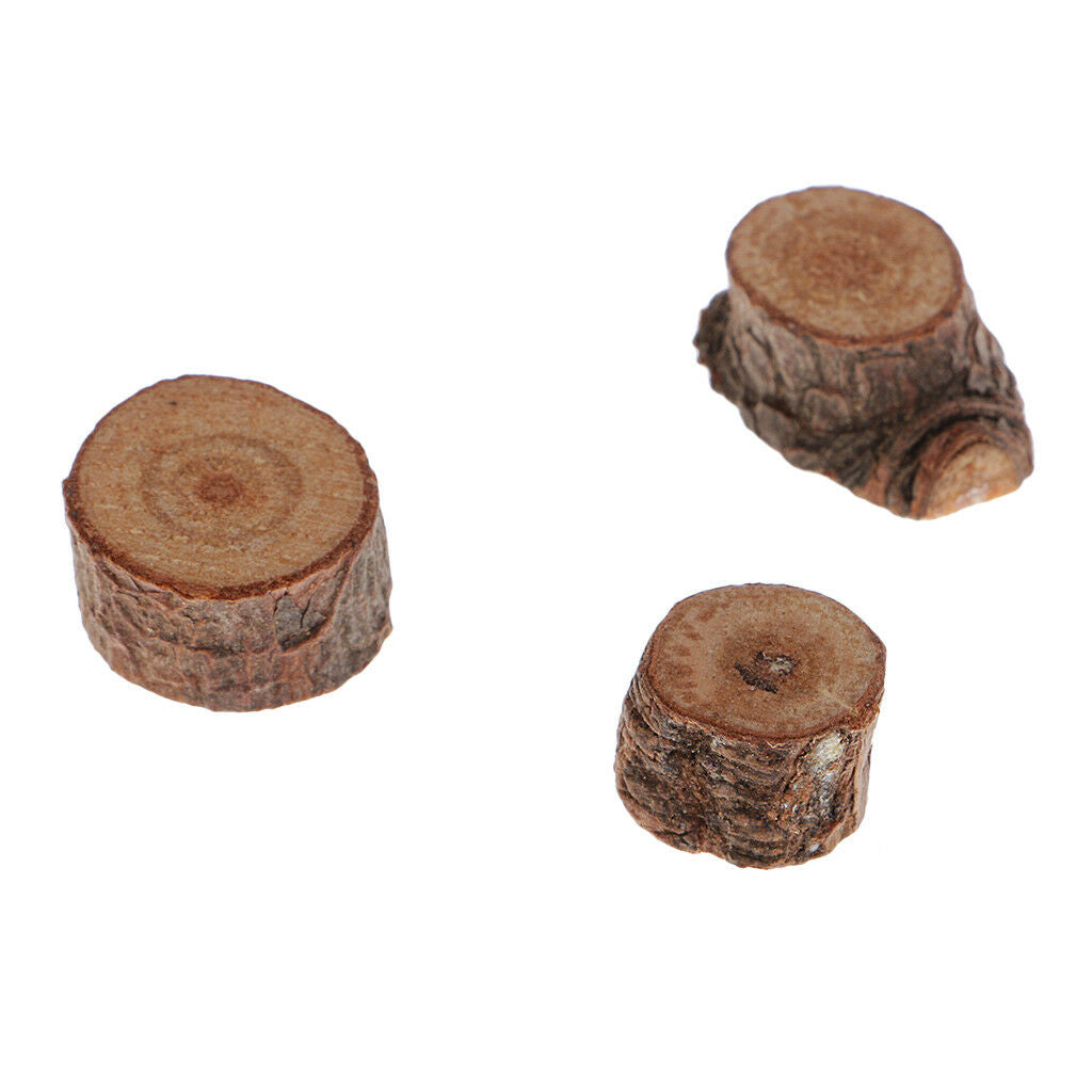 100pcs Round Wood Log Slices Discs for DIY Craft Wedding Decoration 1-1.5cm