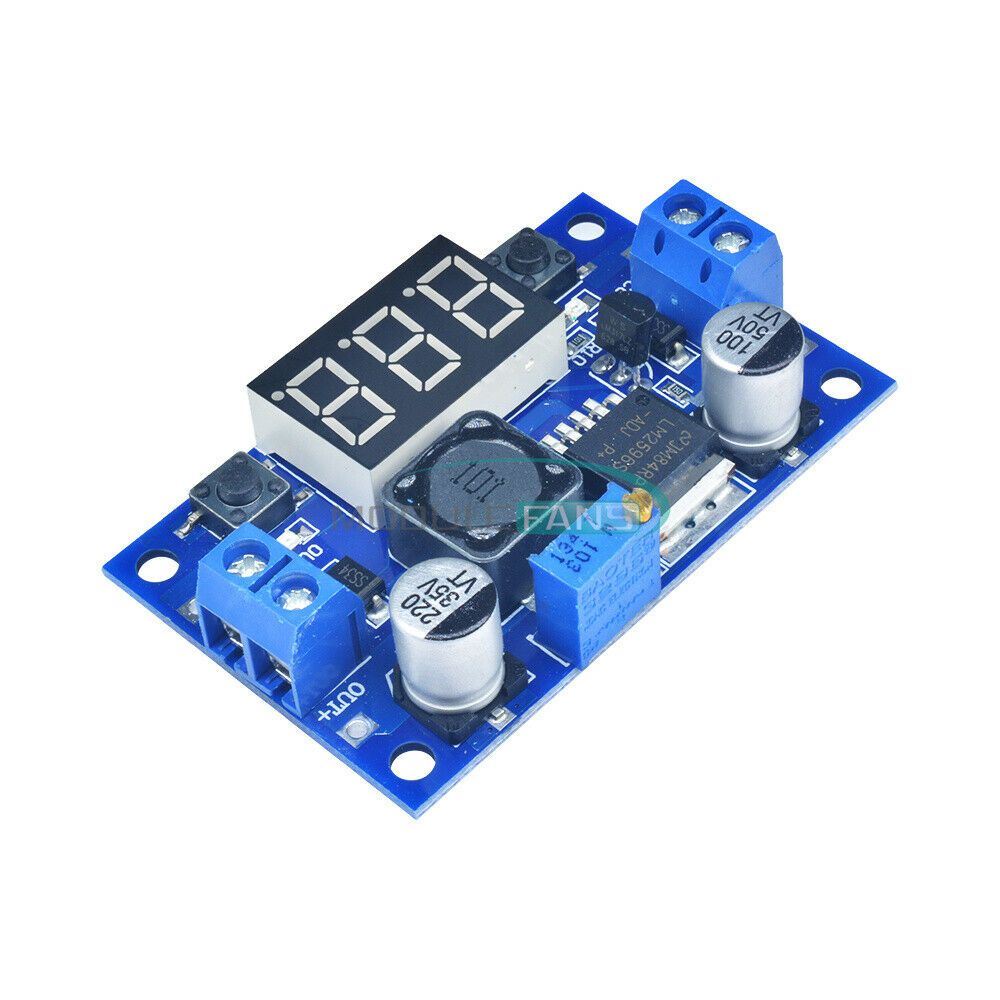 DC 4.0~40 To 1.3-37V LED Voltmeter LM2596 Buck Step-down Power Converter Module