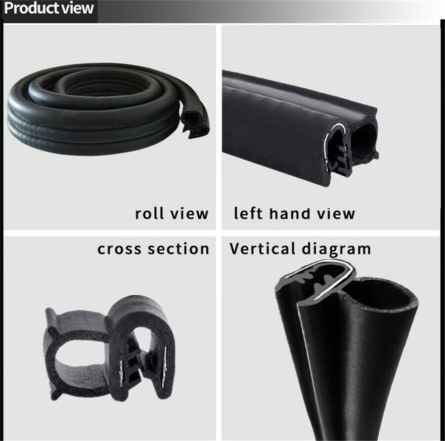 Rubber Seal Edge Trim Strip Sheet Metal Finish Car Auto Dustproof Soundproofing