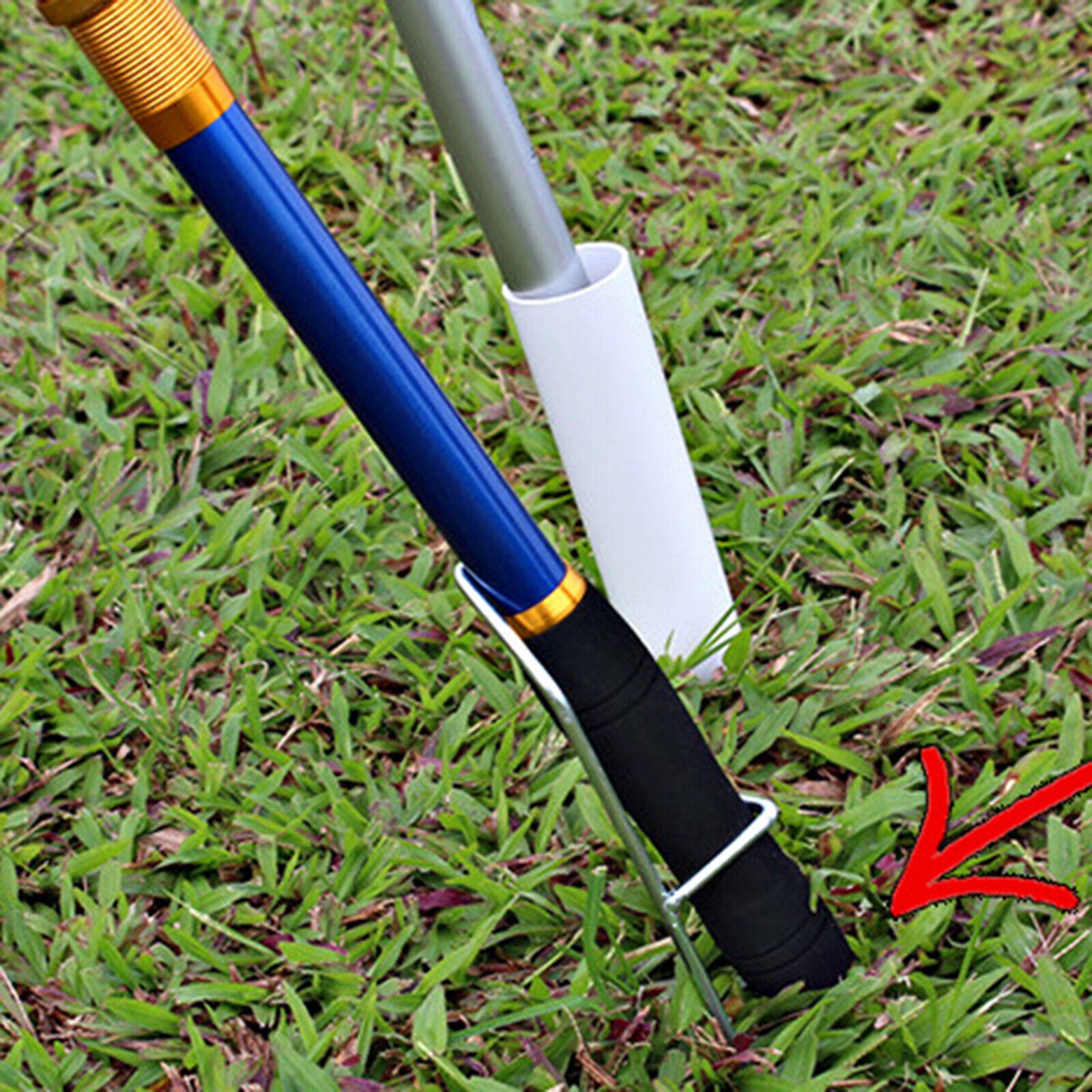 Fishing Rod Stand Holder Reinforced PVC Pole Support Big Fish Catfish River