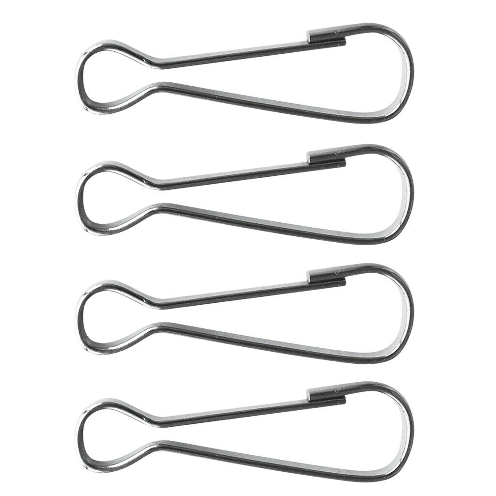 4pcs Stainless Steel Flag Pole Clip Snaps Hook Pole Attachment 4#