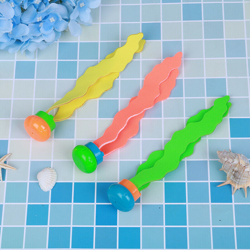 3pcs Children Diving Swimming Colorful Pool Sink Training Diving Seaweed .l8