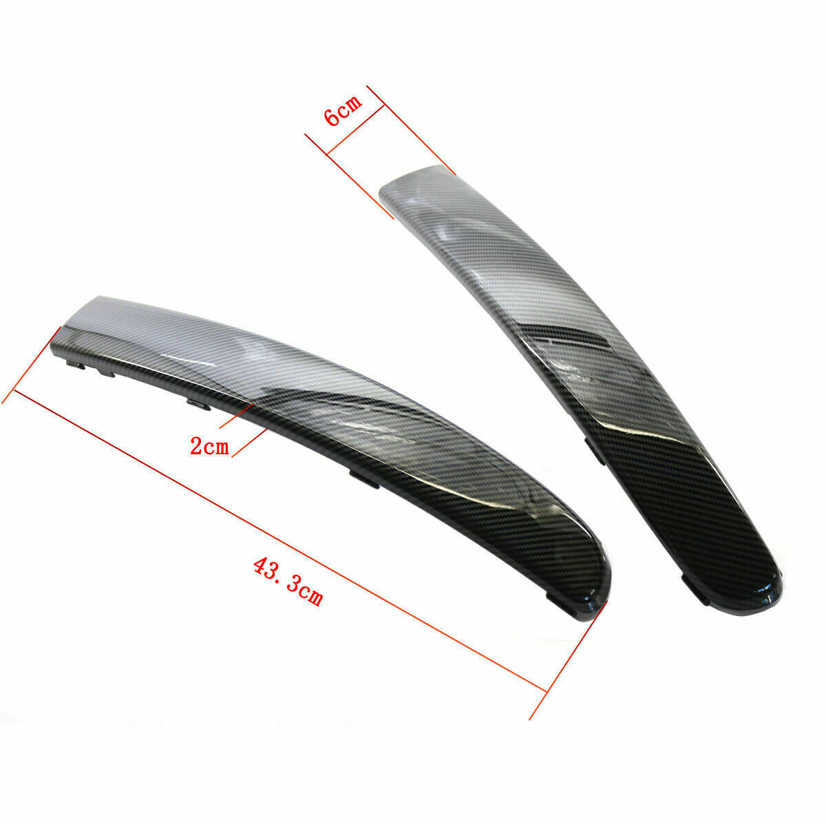 1Pair Left&Right Fit For FIAT 500 2007-2015 Front Bumper Lower Moulding Trim