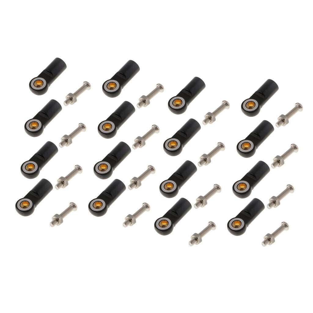 Set of 16 M3 Metal Link Rod End Ball Joint for 1/10 RC Car Parts