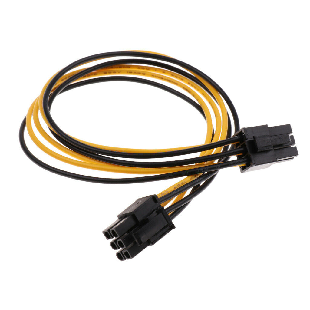 6 Pin (male) To (male)   Power Extension Adapter Cable For GPU Video Card