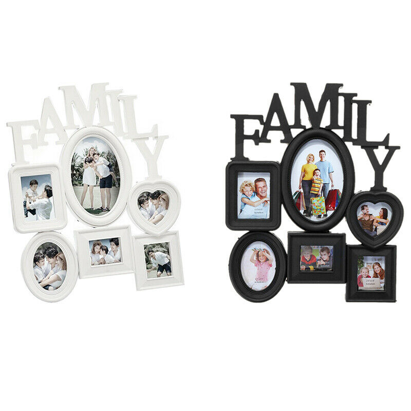 Family Photo e Wall Hanging 6 Multi-Sized Pictures Holder Display Home Decor GL7