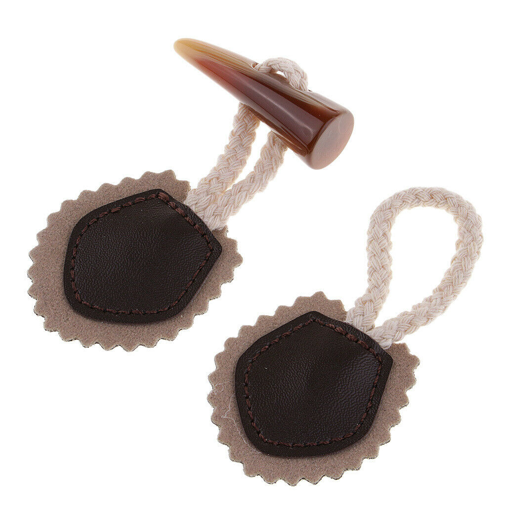 2x Sew-on Horn Toggle Closure DIY Clothing Jacket Duffle Sewing Fasteners