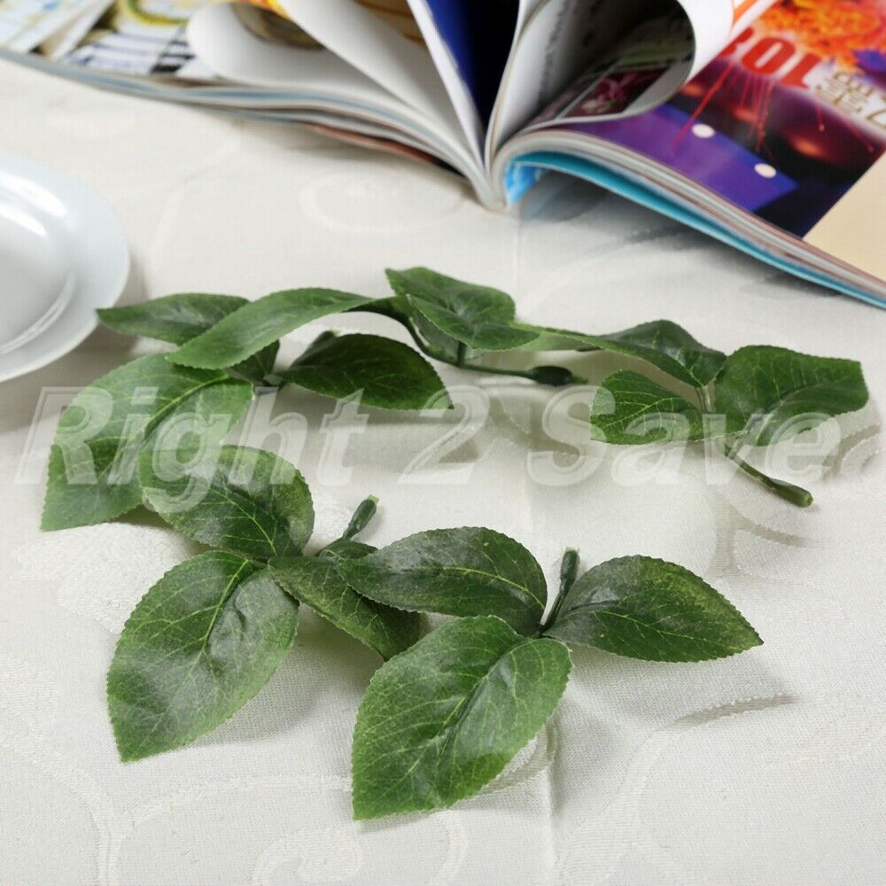 Artificial Silk Green Leaf Rose Leaves 100pcs Decorative Flowers&Wreaths Wedding