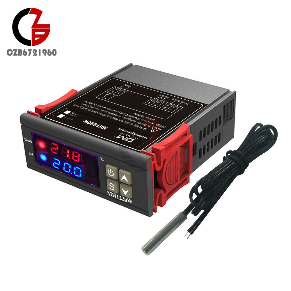 MH1220W AC 110-220V 10A Digital Dual Display Temperature Controller Thermostat