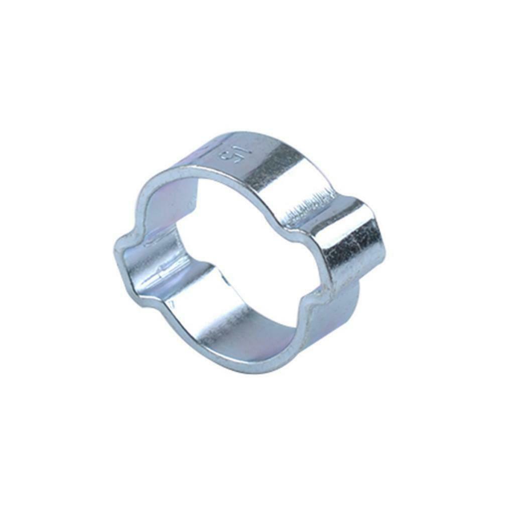 80 Pcs Double Ear. Pipe. Tube. O Clips. Clamps. Petrol Air Water Hose Pipe Clips