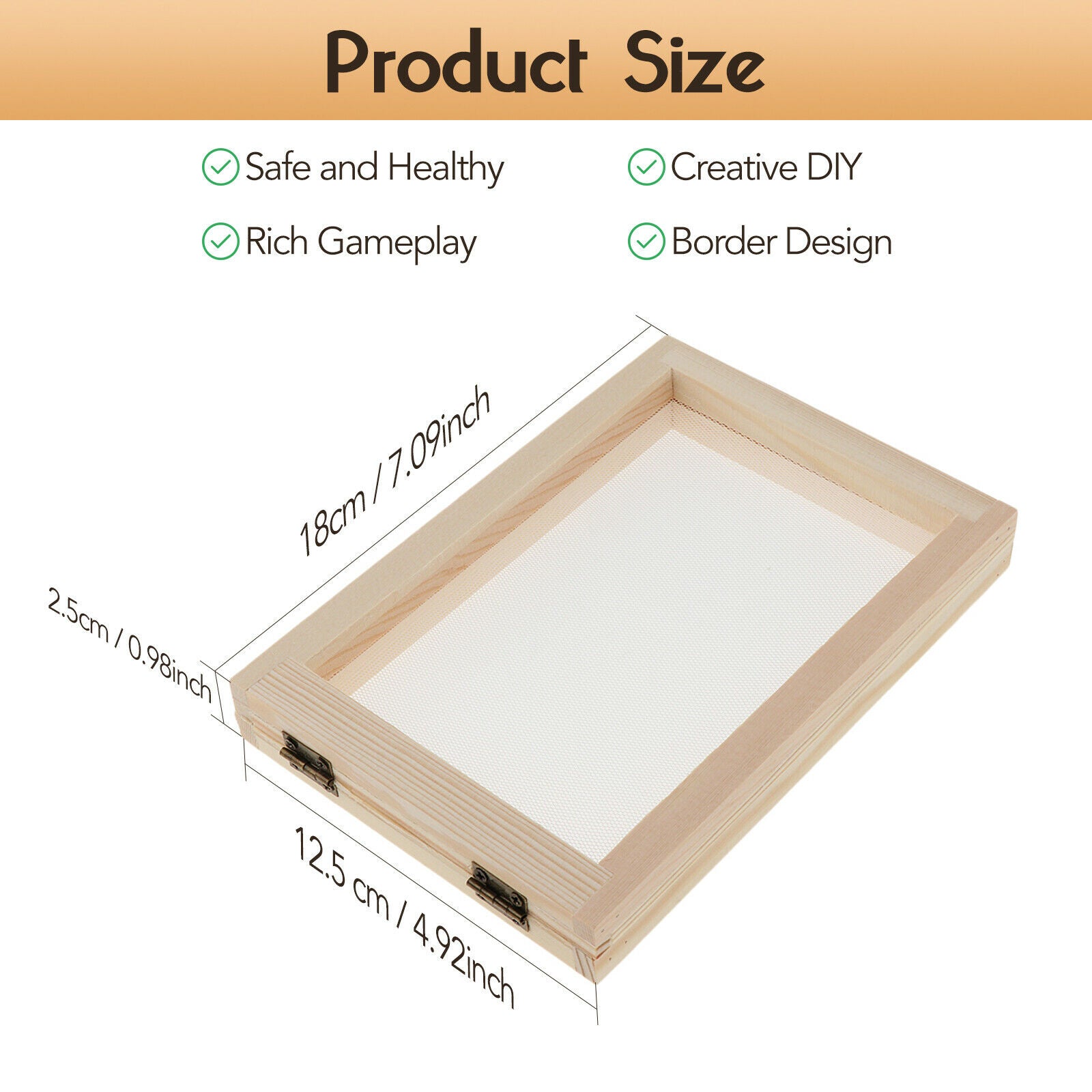Wood Papermaking Papermaking Screen Printing Frame Wood Rectangular Shape