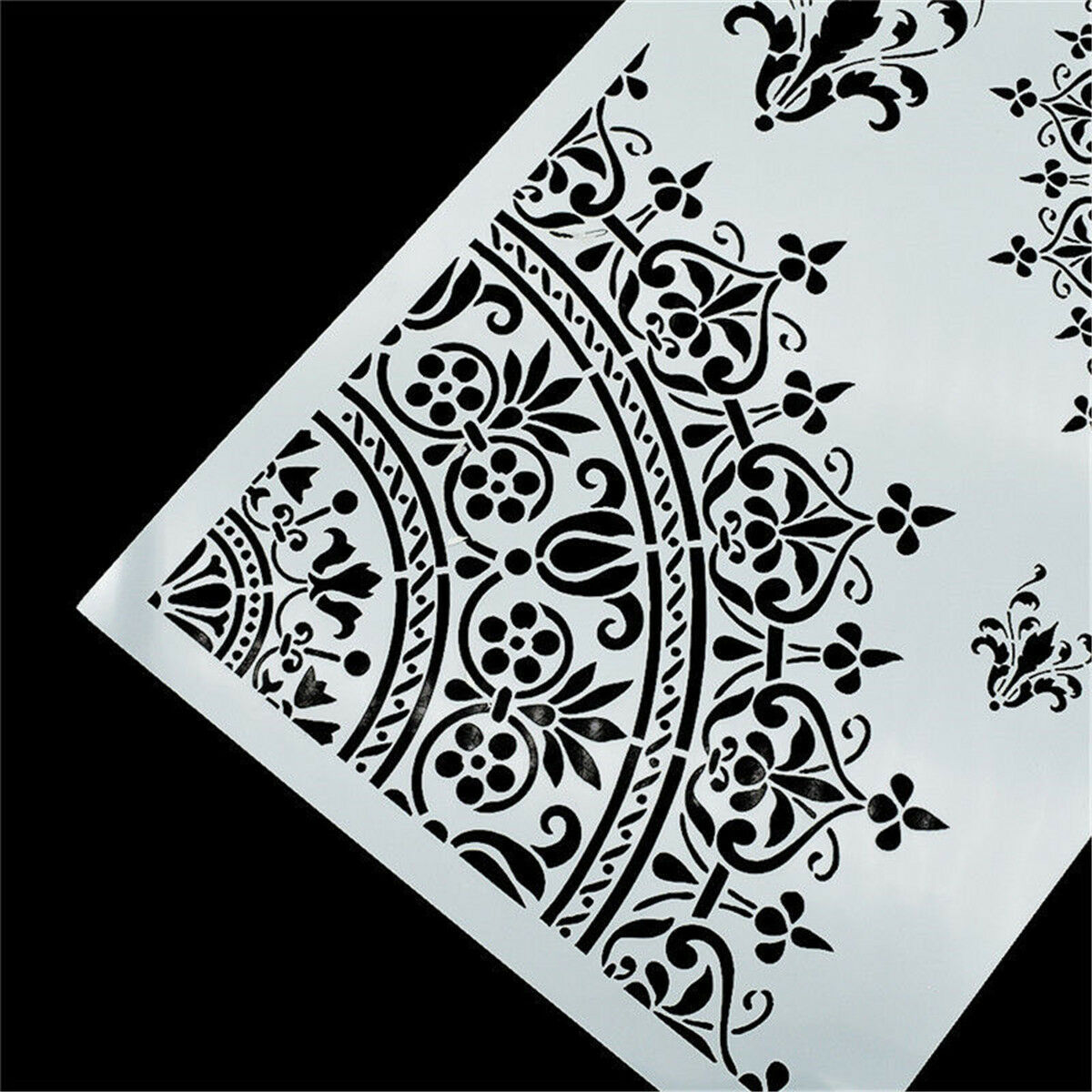Mandala Crown Design Stencils Scrapbooking DIY Reusable Hand Craft Making Decor