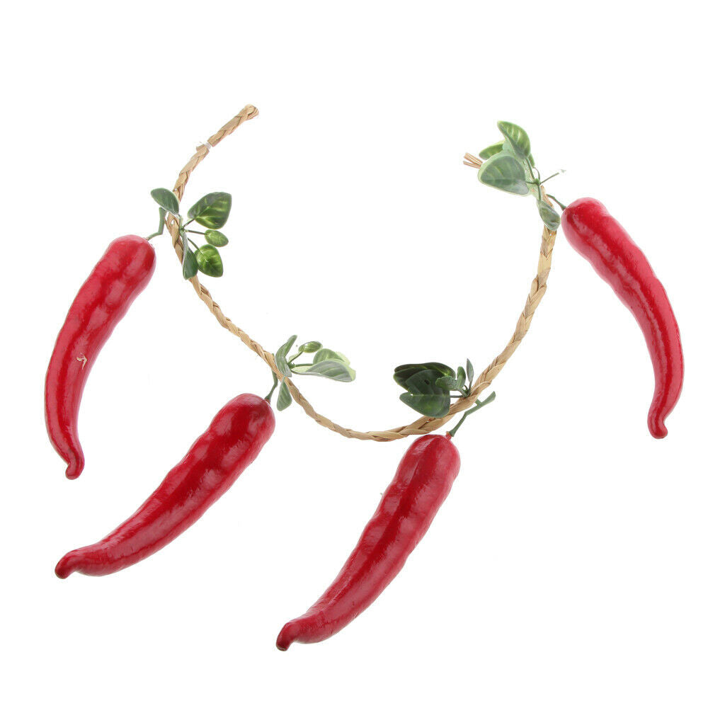 Chili Pepper Photography Props Restaurant Home Decoration 4pcs / String