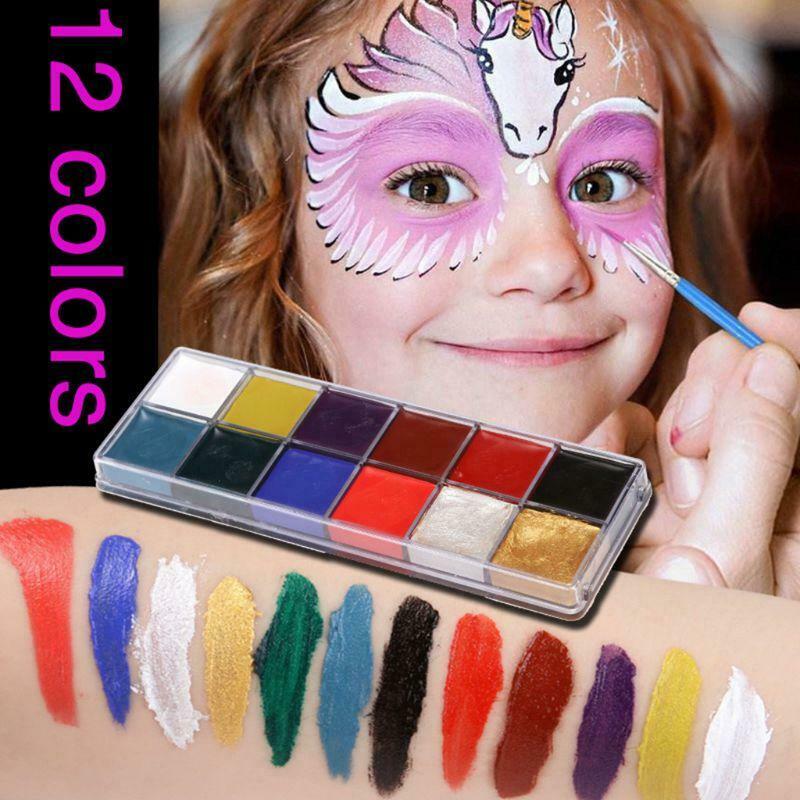 Face Body 12 Colors Oil Painting Paint Pigment for Beauty Kit Makeup Cosmetic