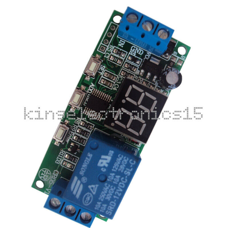DC 12V Programmable Cycle Delay Turn on/off Timer Control Relay Switch Module W