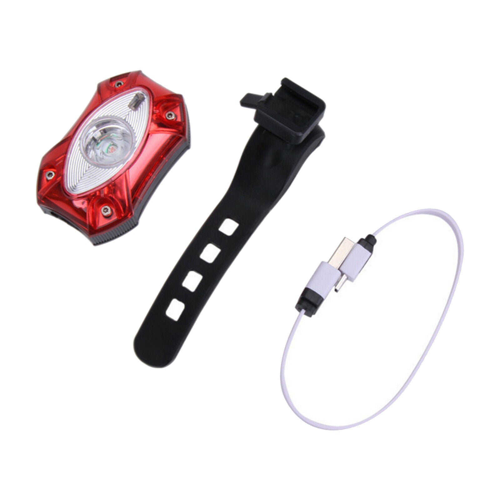 Bike Tail Light Bicycle Rechargeable Flashing Warning Taillight Flashlight