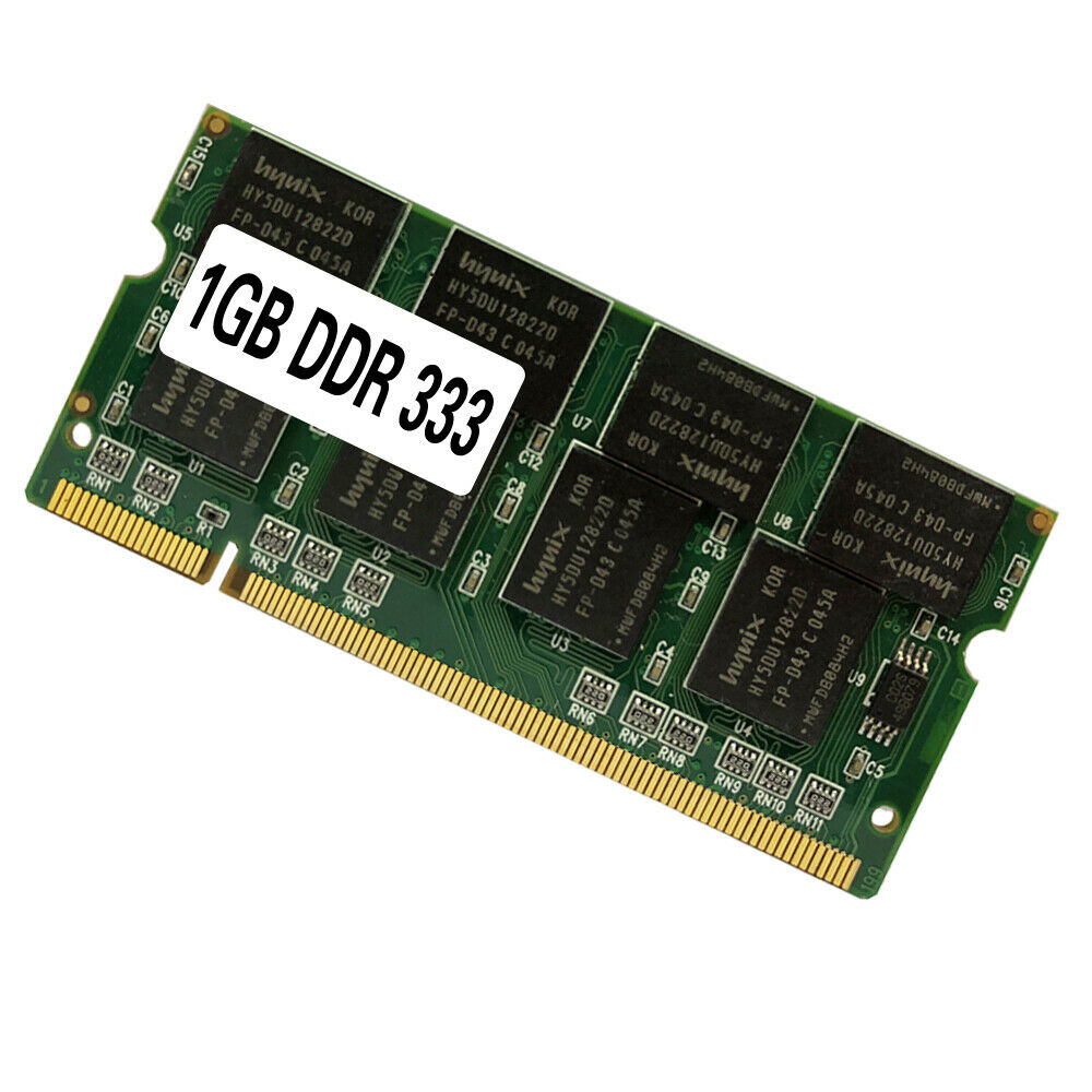 Laptop Memory Ram SO-DIMM PC2700 DDR 333 MHz 200PIN 1GB / DDR1 For Notebook