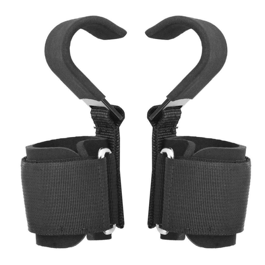 Mens Weightlifting Gym Strap Hook Power Lifting Training Wrist Support Lifting