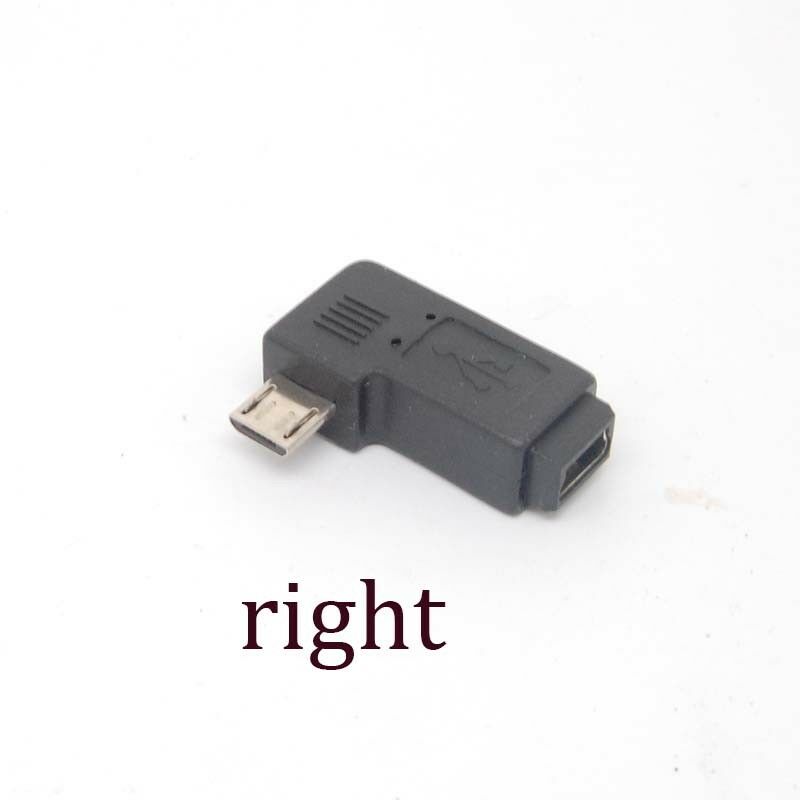 90 Degree right Angle Adapter micro USB Type A B male to mini USB feMale Charger