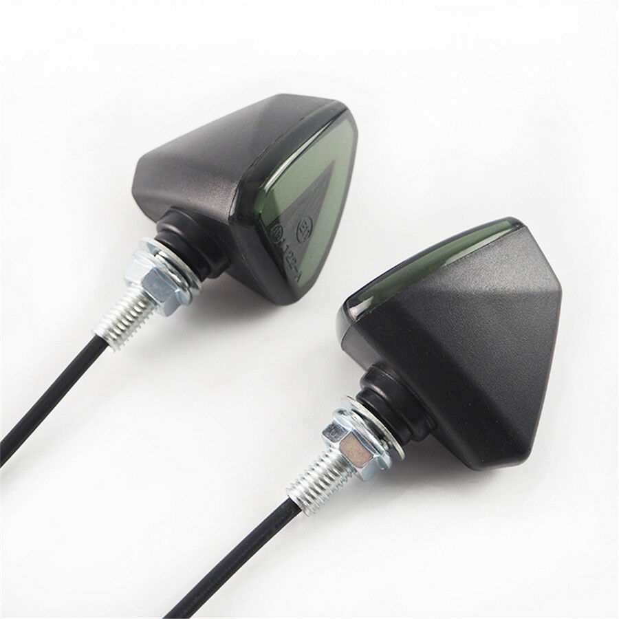 Pair Amber/Red Motorcycle LED Turn Signal Indicator Blinker Lamp Brake/DRL Light