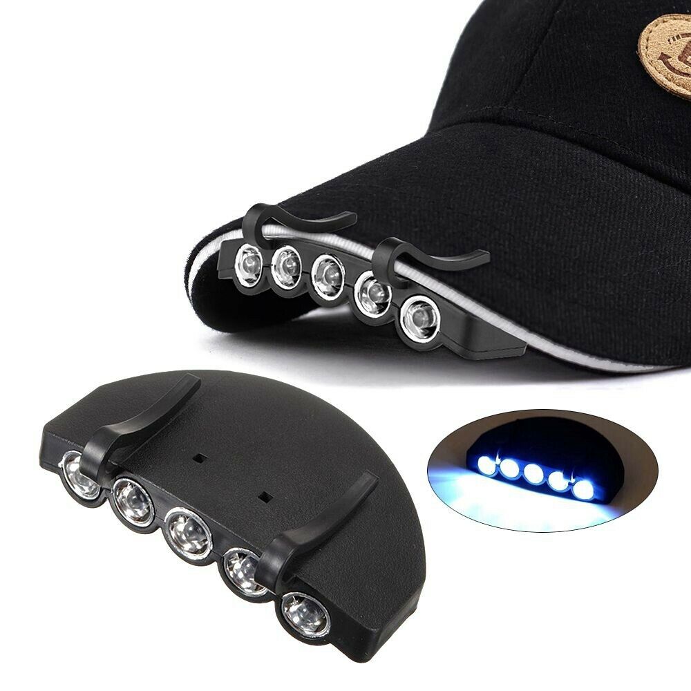 Lampes Frontale Clip On Cap Hat Head Light Lamp Torch Fishing Camping Hiking