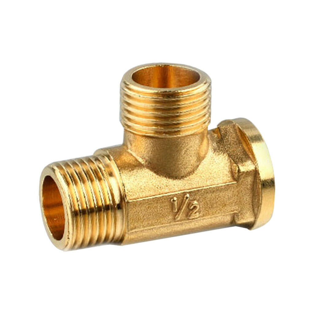 1/2 inch Male x  Male x Female Thread Pipe Tee Fitting Adapter Tube 3 Way