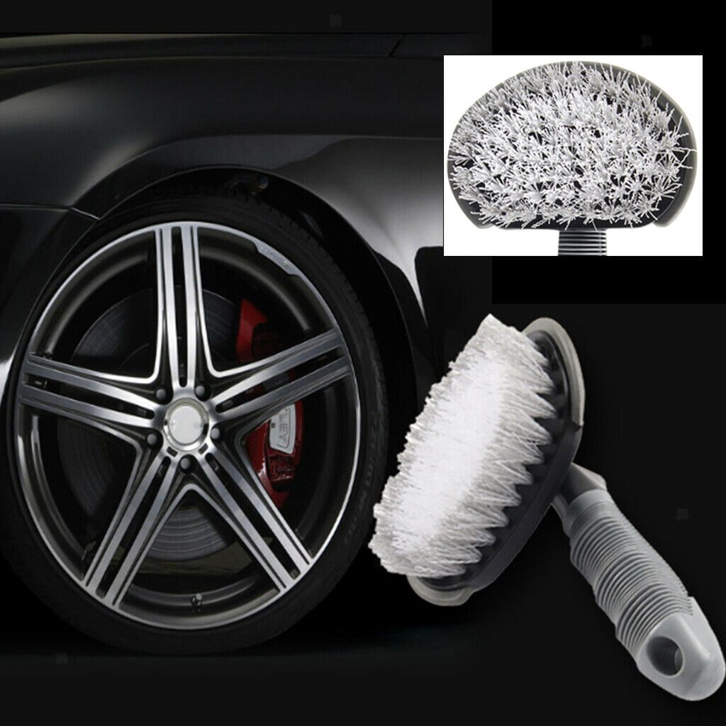 Soft Handle Bicycle Auto Car Wheel Tire Hub Rim Detailing Brush Washer Tool