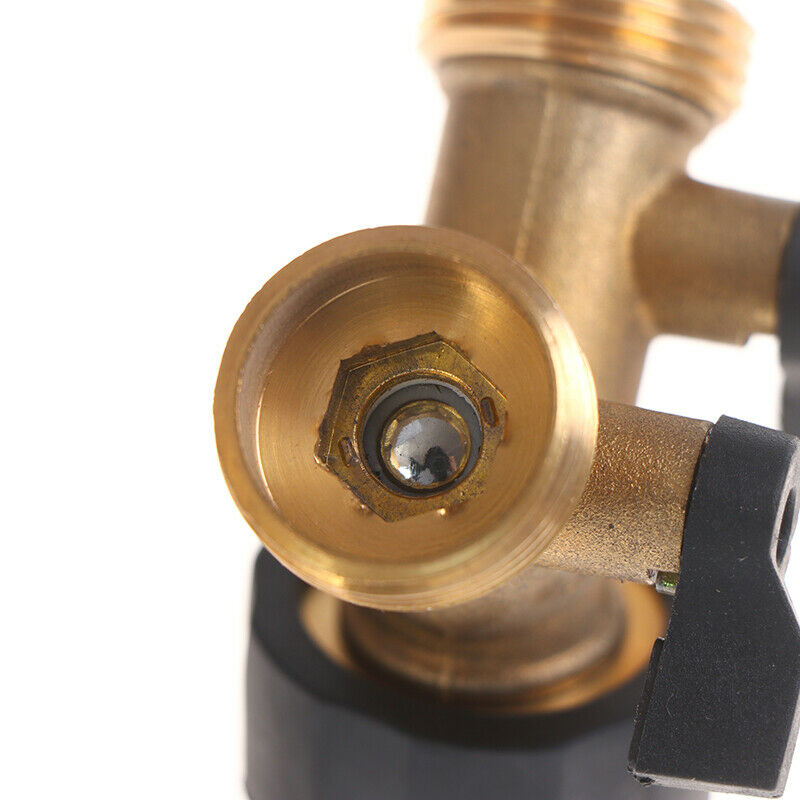 1Pcs Brass 2 Way Garden Hose Splitter Y Valve Water Tap Connector AdapterBDAU