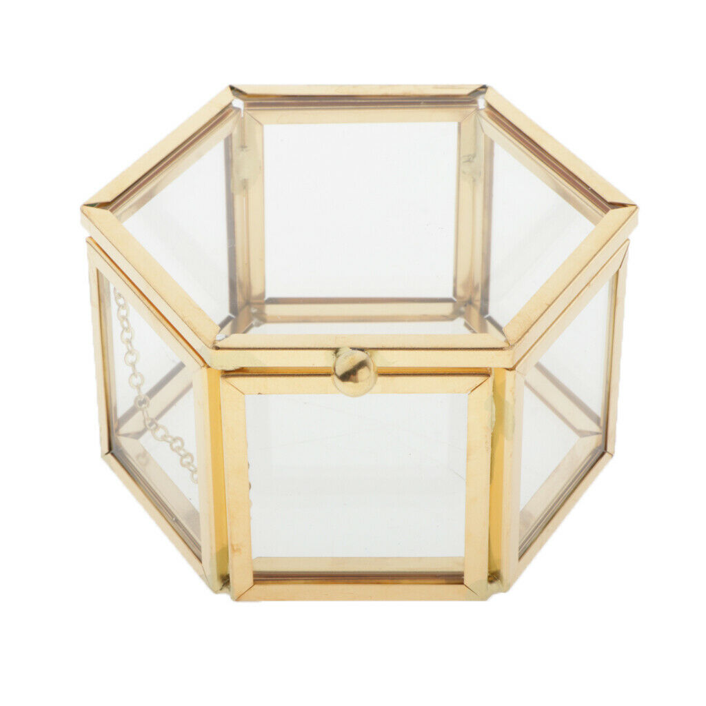 Glass Jewellery Storage Boxes Flowers Container for Brooches Pins In/Outdoor