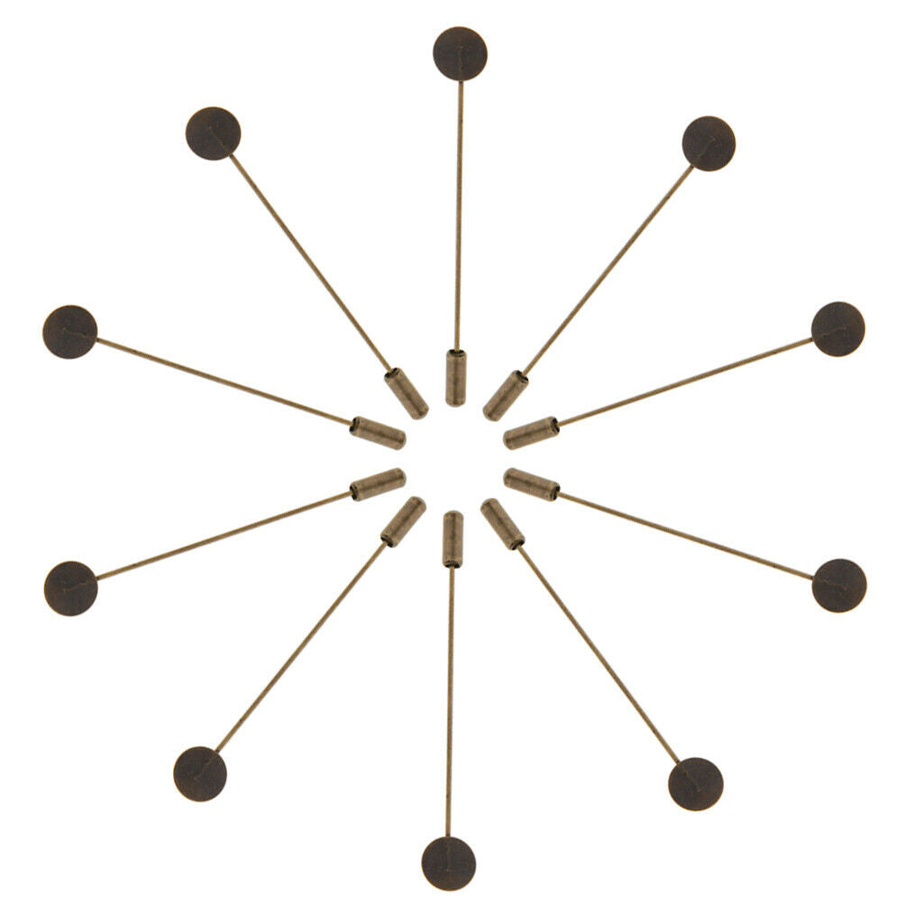 20pcs Lapel Pin Stick Blank Base Tray Pad Brooch for Suit DIY Crafts Jewelry