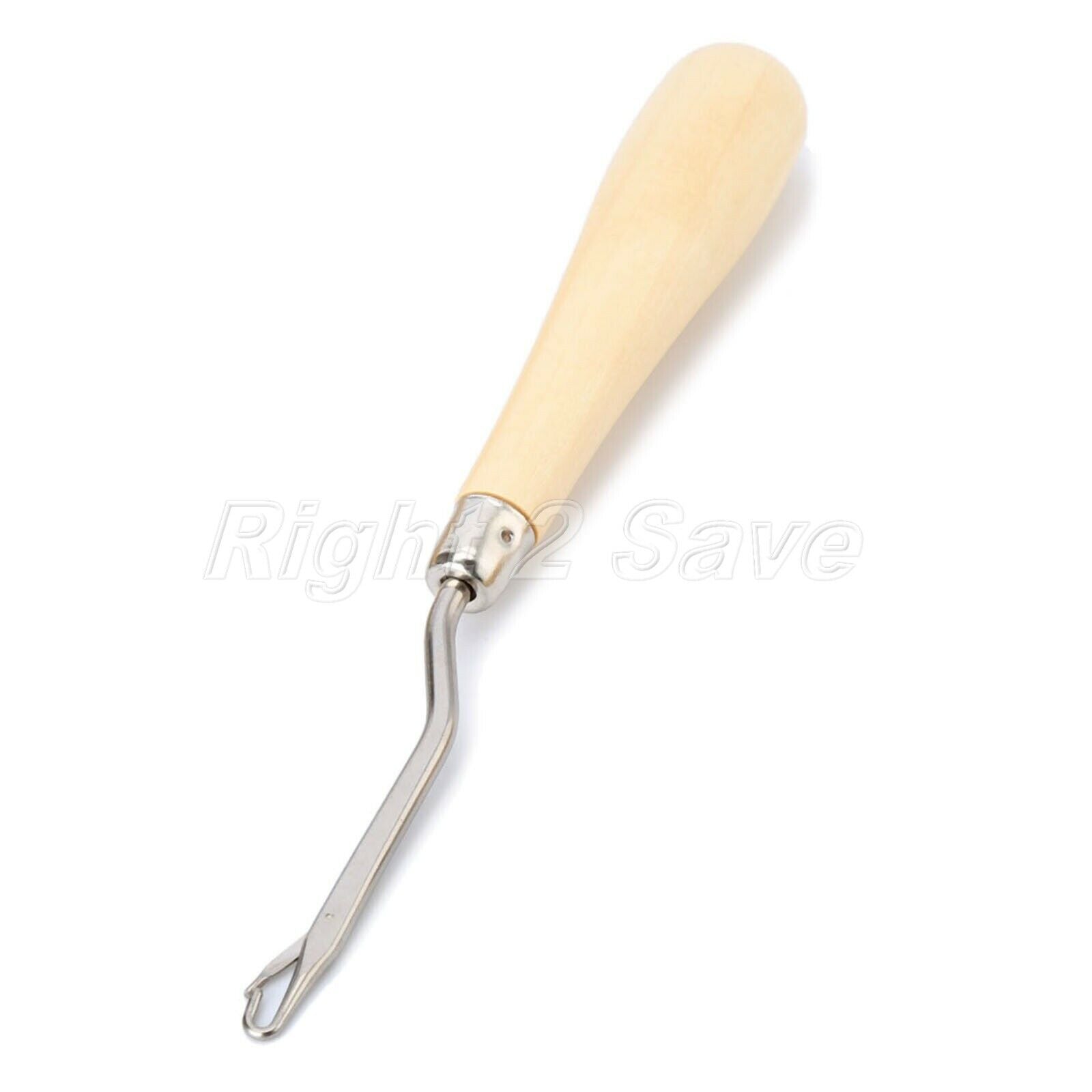1PC 6.2" Carpets Repair Hook Needle Crochet Needle Latch Hook W Wooden Handle
