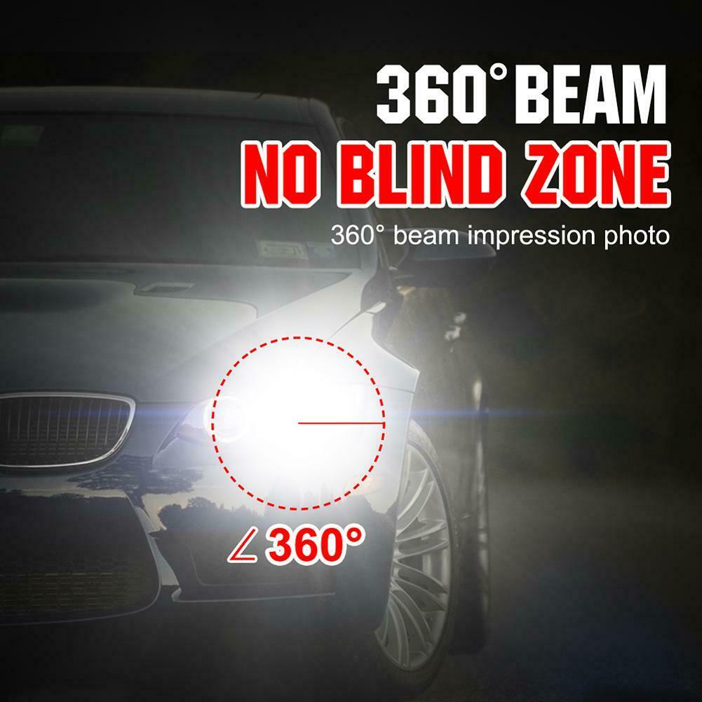 1 Pair H4 LED 72W 6500K 8000LM S4 Car Headlight Hi/Lo Beam Bulbs Waterproof