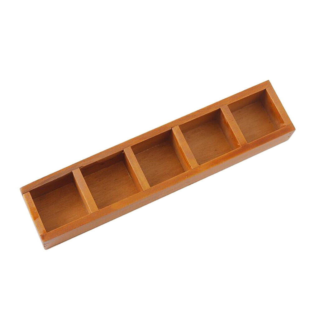 Retro Style Storage Organizer Caddy Tray 5-Compartment Office Supplies