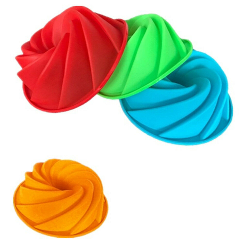 Spiral shape silicone Cake Pan Bread Bakeware Mold baking tool BDAU