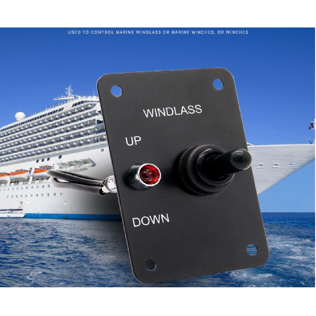 Anchor Windlass Up Down Toggle Switch Panel with LED Indicator 12V Car
