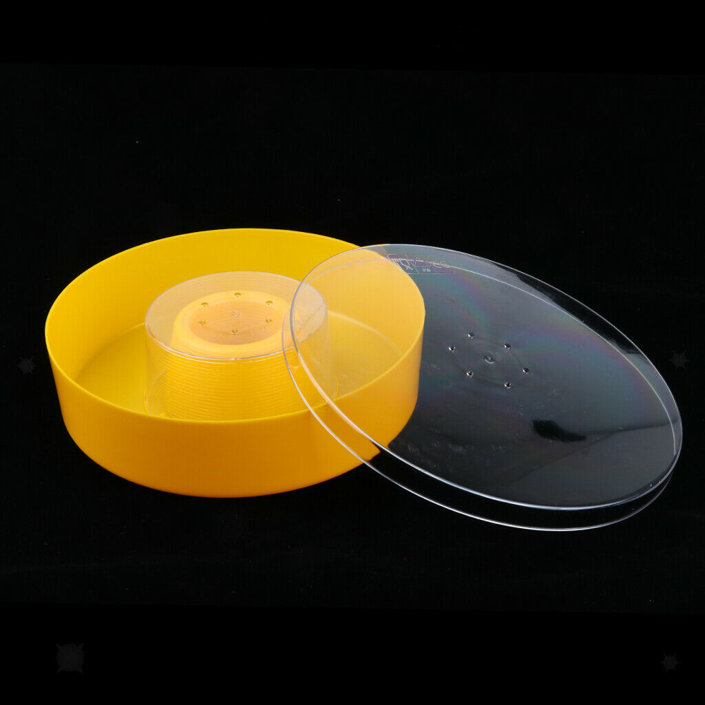 Bee Honey Entrance Feeder Round Bee Drinking Box  Fountains Pets Feeding