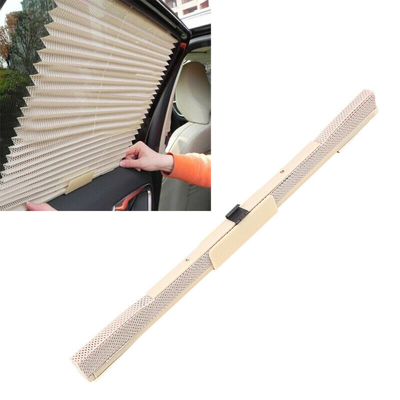 Universal Car Side Window Sun Shade Cover Visor Shield Windshield Folding Begie