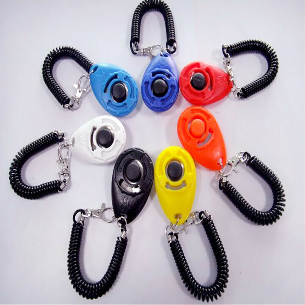 Dog Training Clicker Big Button Clicker Set Pet Training Accessories White