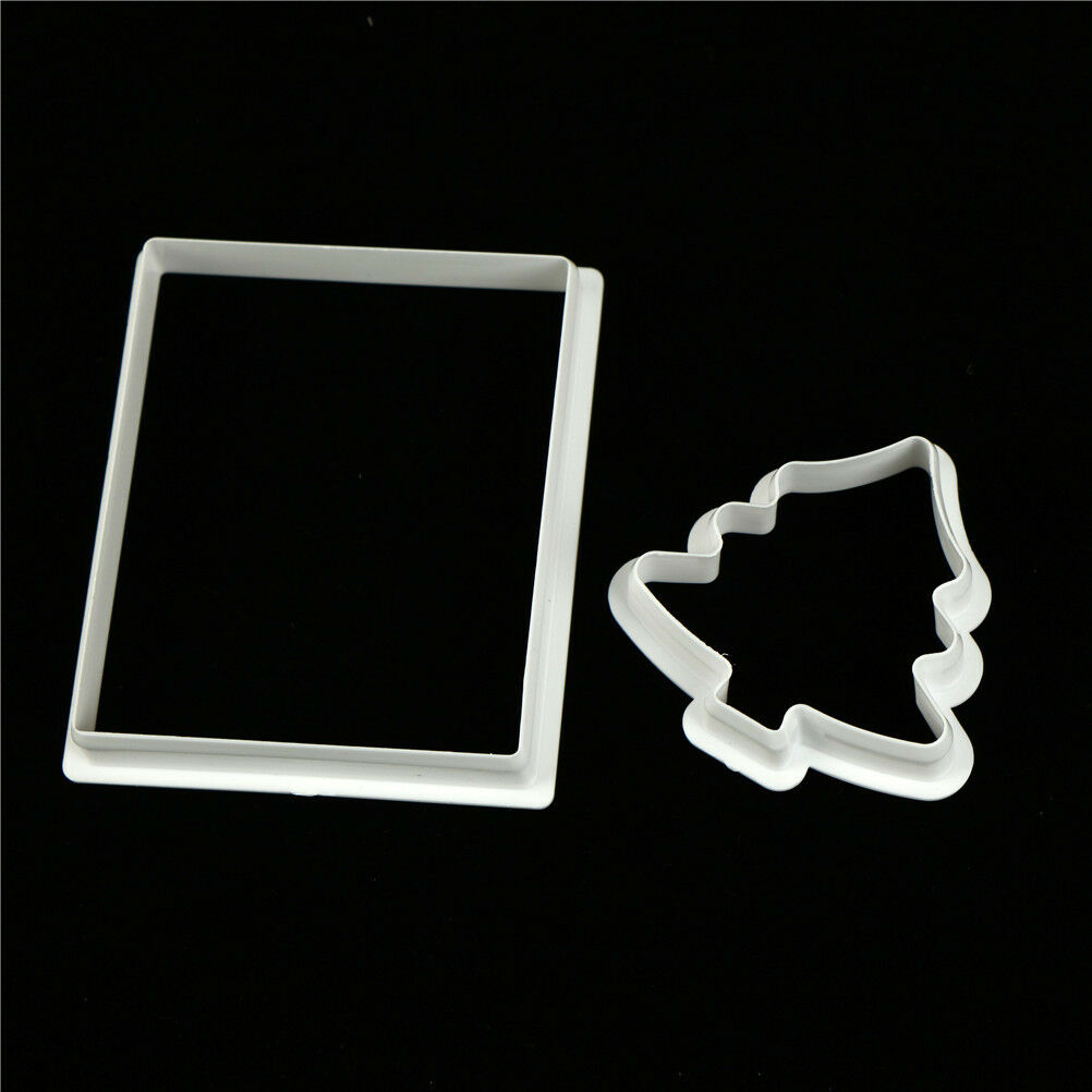 8pcs Christmas House Plastic Fondant Cookie Cutter Mold DIY Cake Decorati.l8