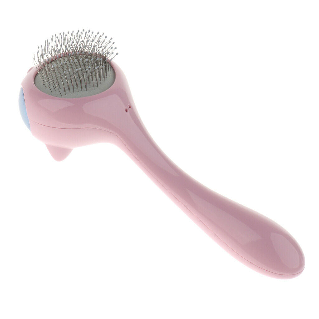 Capsule Self Cleaning Slicker Brush Pet Stainless Steel Comb for Dogs, Cats,