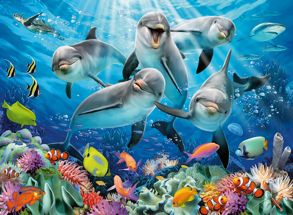 14710 Ravensburger Dolphins Jigsaw 500 Piece Premium Puzzle Children 10+