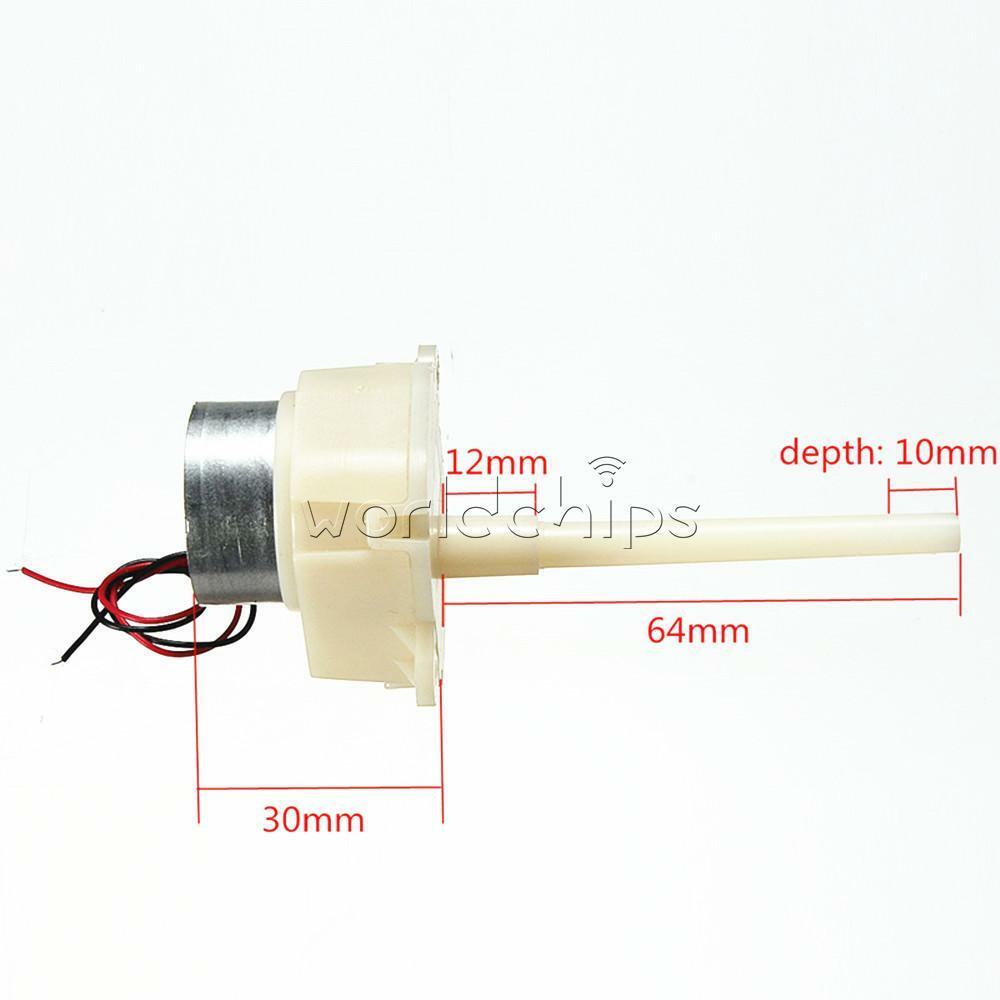 New DC 6V 12V 8-16RPM Long Shaft Turbine Worm Gear Motor Slow Reduction Gear Box