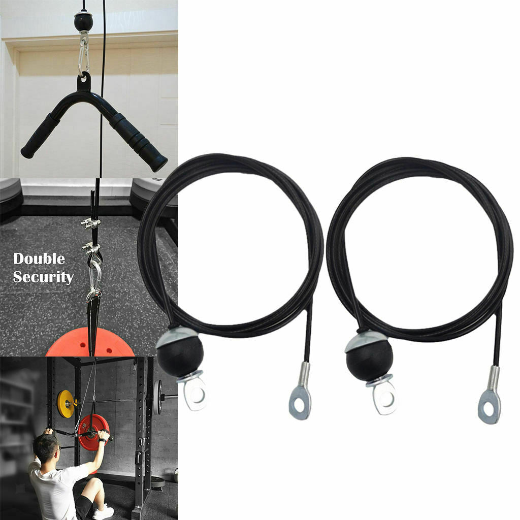 2Pcs 5mm Heavy Duty Fitness DIY Pulley Cable Rope Arm Forearm Accessories