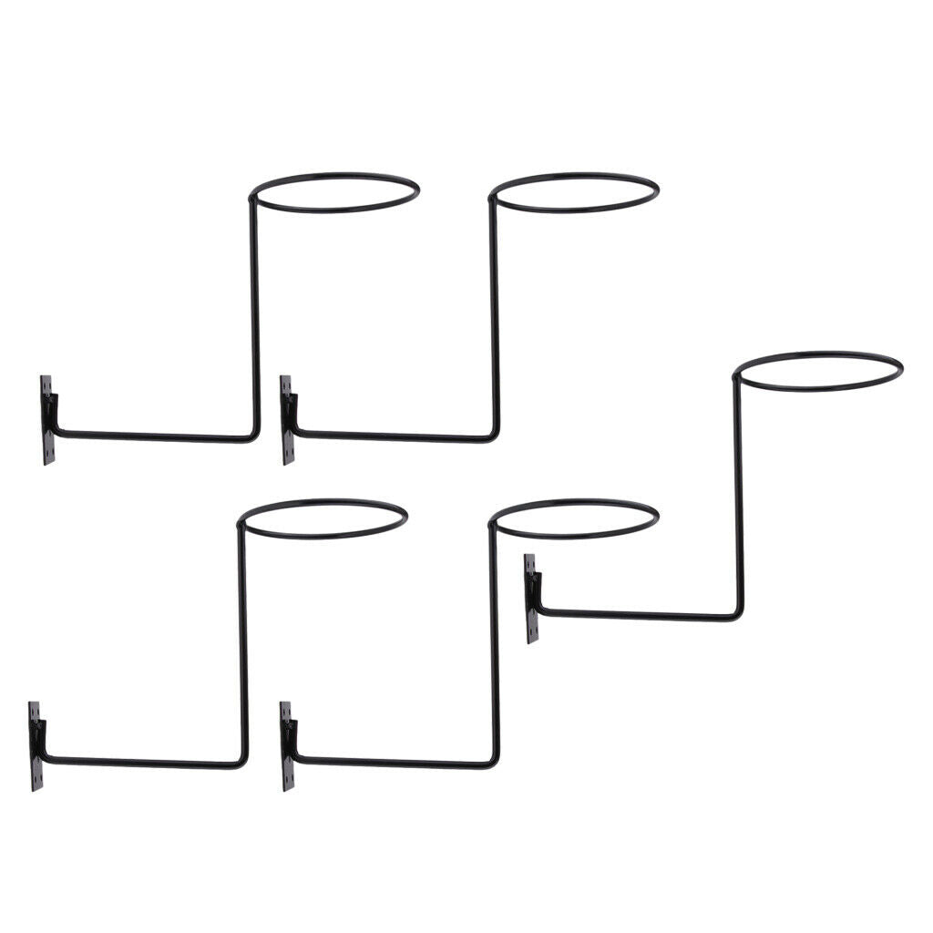 5 Pieces Accessories Part Steel Helmet Hanger Rack Jacket Hook Gifts Black