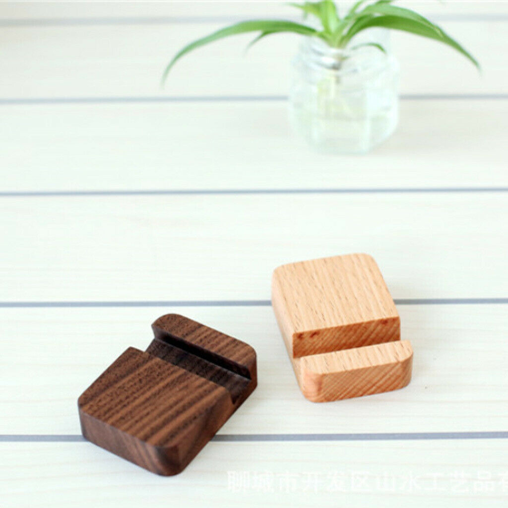 Solid Wood Moible Phone Holder Desk Stand Holder for Phone Tablets Cell Phone